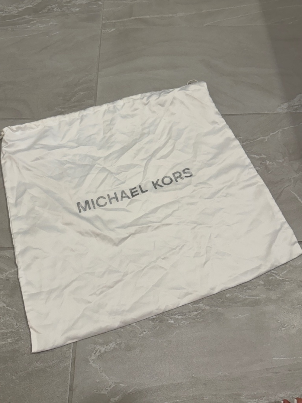 Michael Kors White Logo Drawstring Dust Bag Purse Storage Cover Large